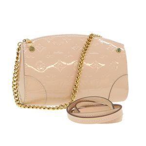 Santa monica Vernis Leather clutch Shoulder Bag Pink
